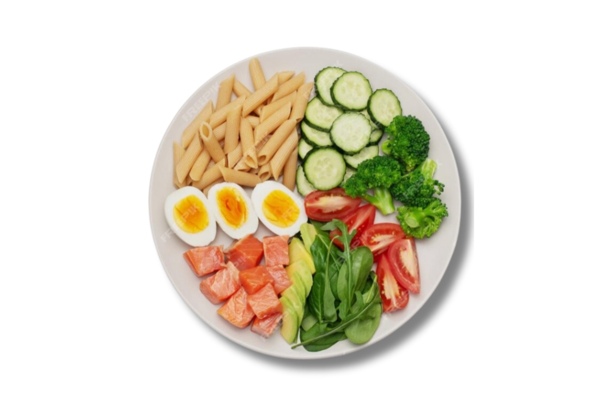 Plato equilibrado con hidratos, proteínas y verduras del comedor escolar Gencuina